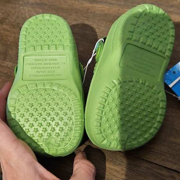Green Dinosaur Kids Clogs - Picture 2 of 2